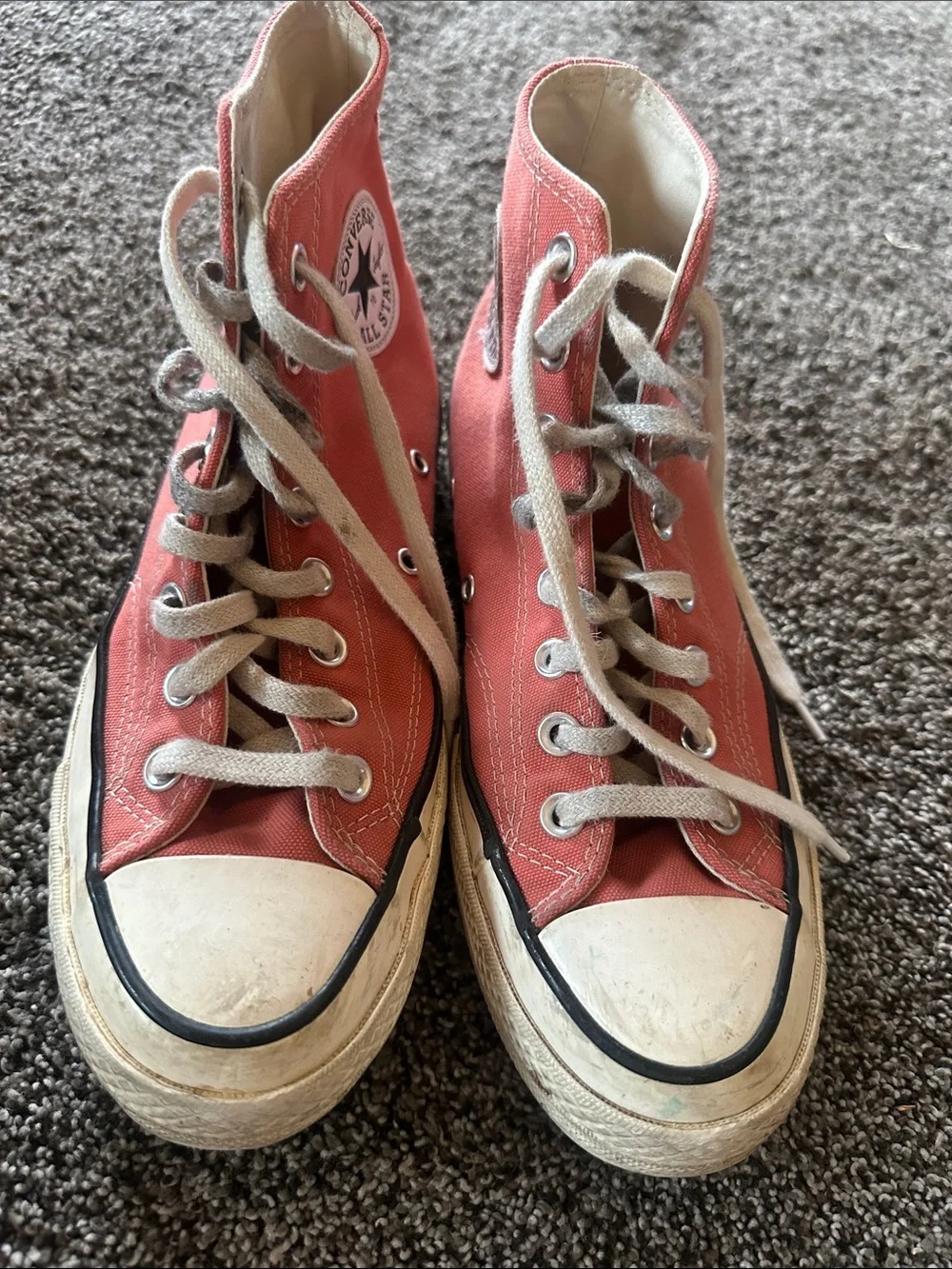 Converse Coral High Top Unisex  Sneakers 6.5 / 8.5 Streetwear Feminine Fun
